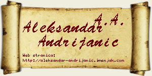 Aleksandar Andrijanić vizit kartica